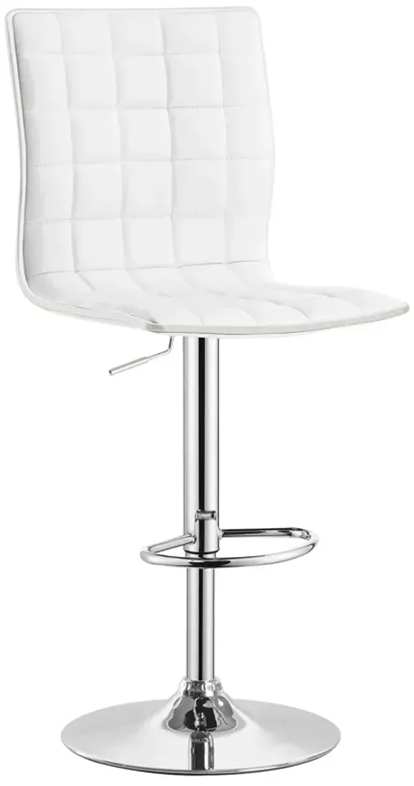 Coaster Ashbury Upholstered Adjustable Bar Stool White