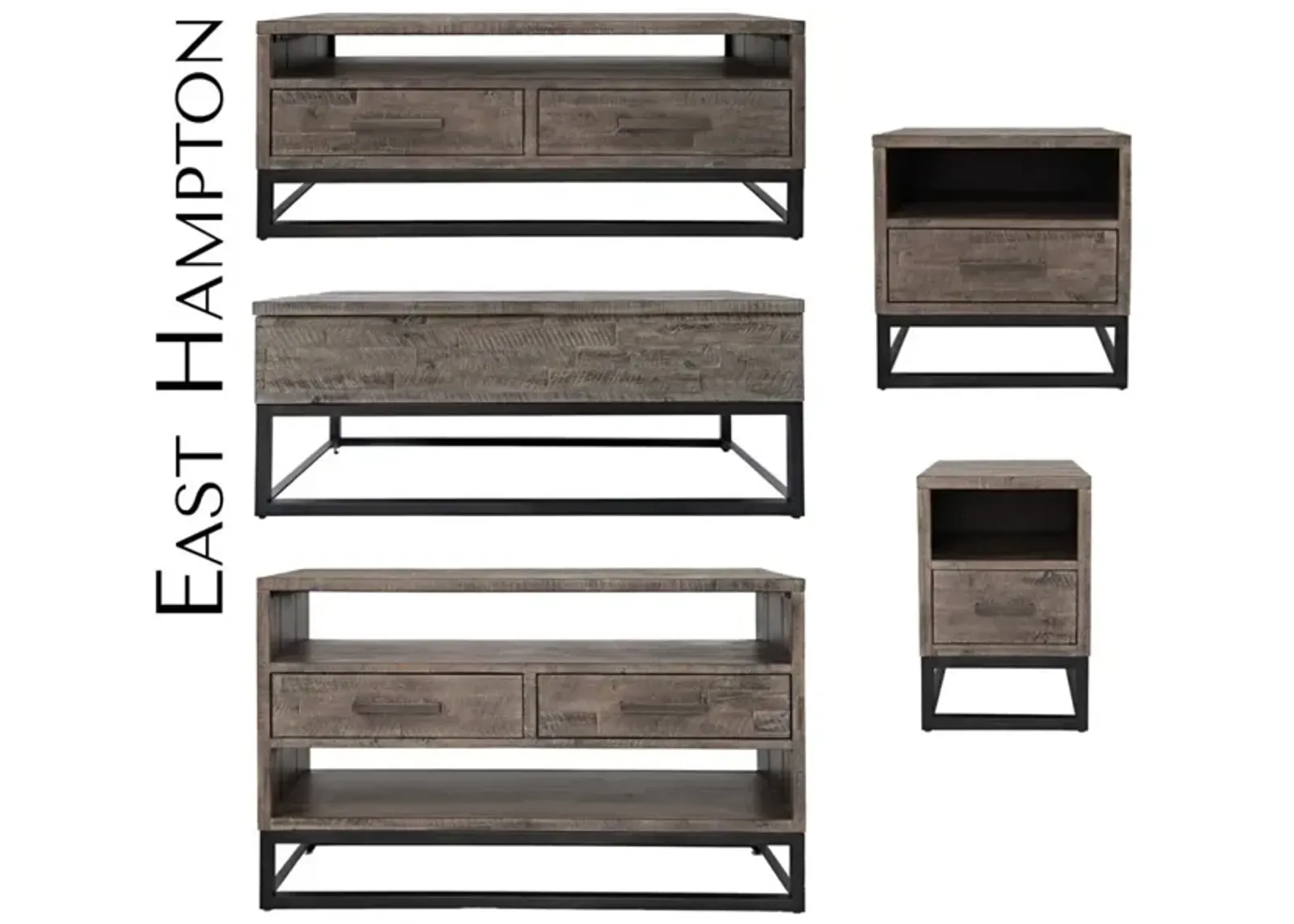 Jofran East Hampton Lift-Top Cocktail Table Distressed Grey