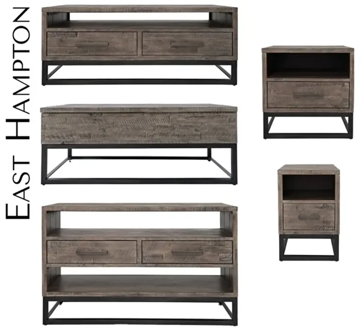 Jofran East Hampton Lift-Top Cocktail Table Distressed Grey