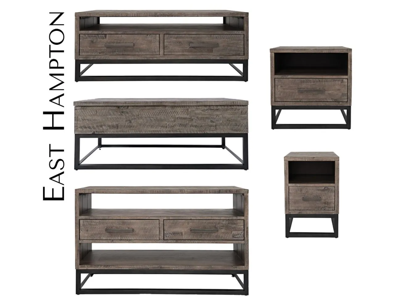 EAST HAMPTON LIFT TOP COCKTAIL TABLE DISTRESSED GREY