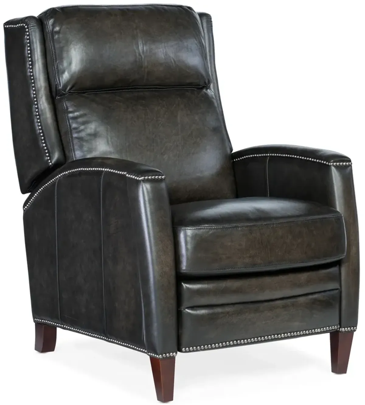 Hooker Furniture Declan Brindisi Trinita Manual Push Back Recliner Leather Chair