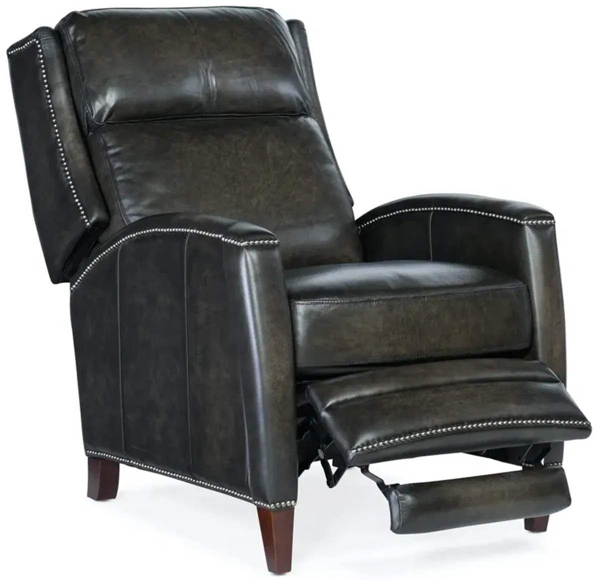 Hooker Furniture Declan Brindisi Trinita Manual Push Back Recliner Leather Chair