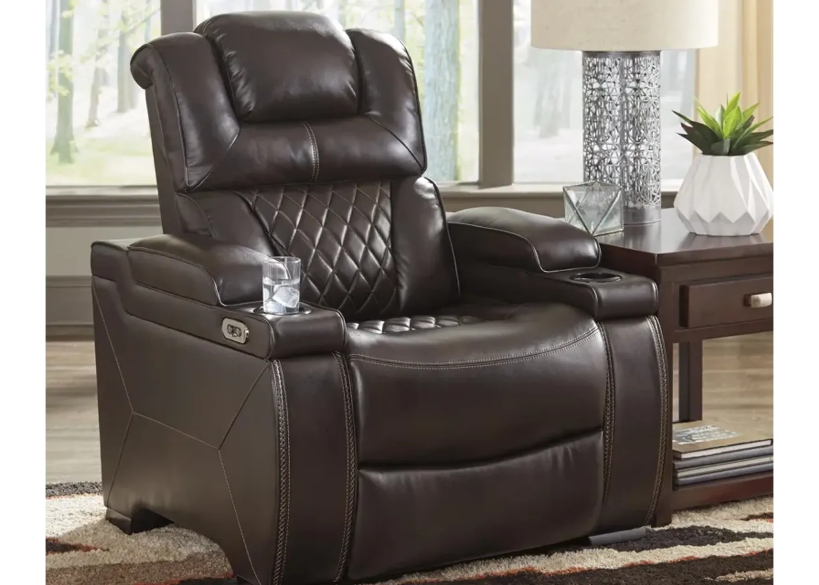 Ashley Warnerton Chocolate Power Recliner