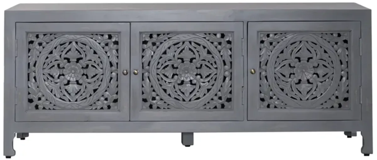 Marisol Soft Wash Gray Accent TV Stand