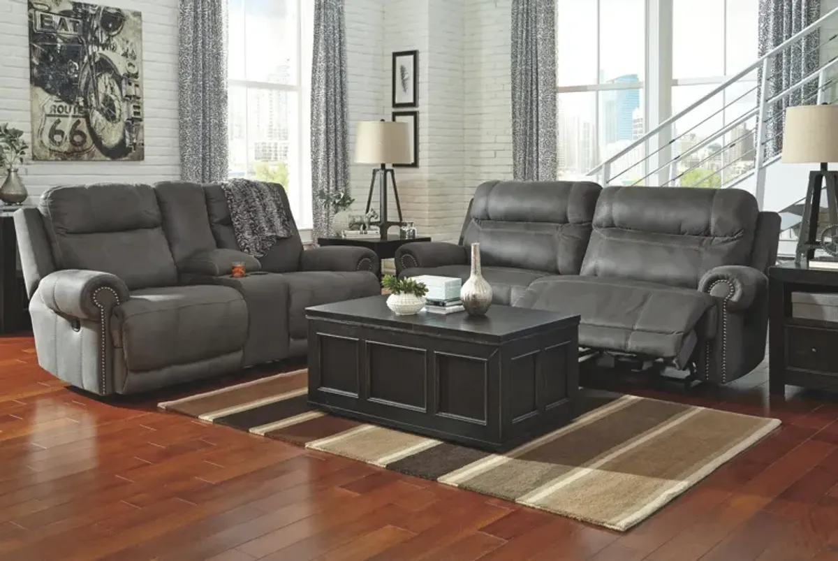 Ashley Austere Gray 2 Seat Reclining Sofa