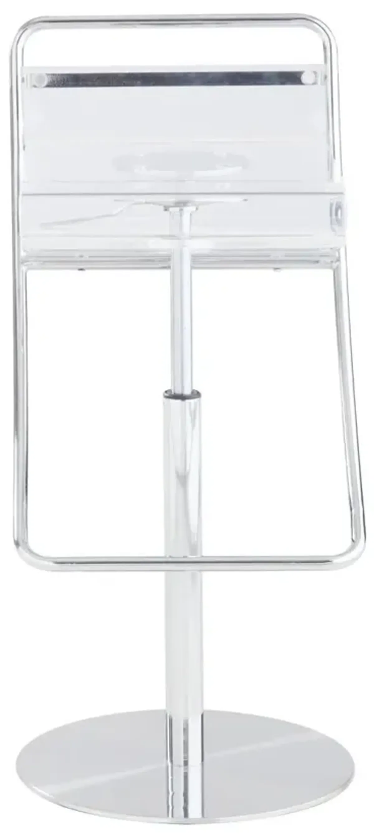 Chintaly Clear Acrylic Pneumatic Adjustable-Height Stool