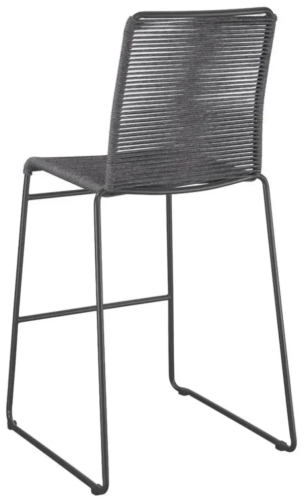 Coaster Jerome Woven Rope Metal Bar Chair Charcoal