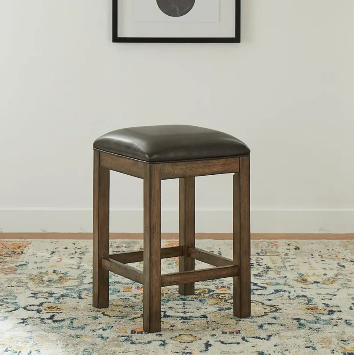 Liberty Furniture Lennox Medium Brown Upholstered Console Stool