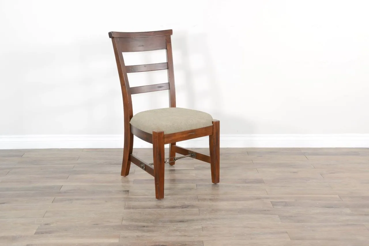 TUSCANY VINTAGE MOCHA SIDE DINING CHAIR CUSHIONED SEAT