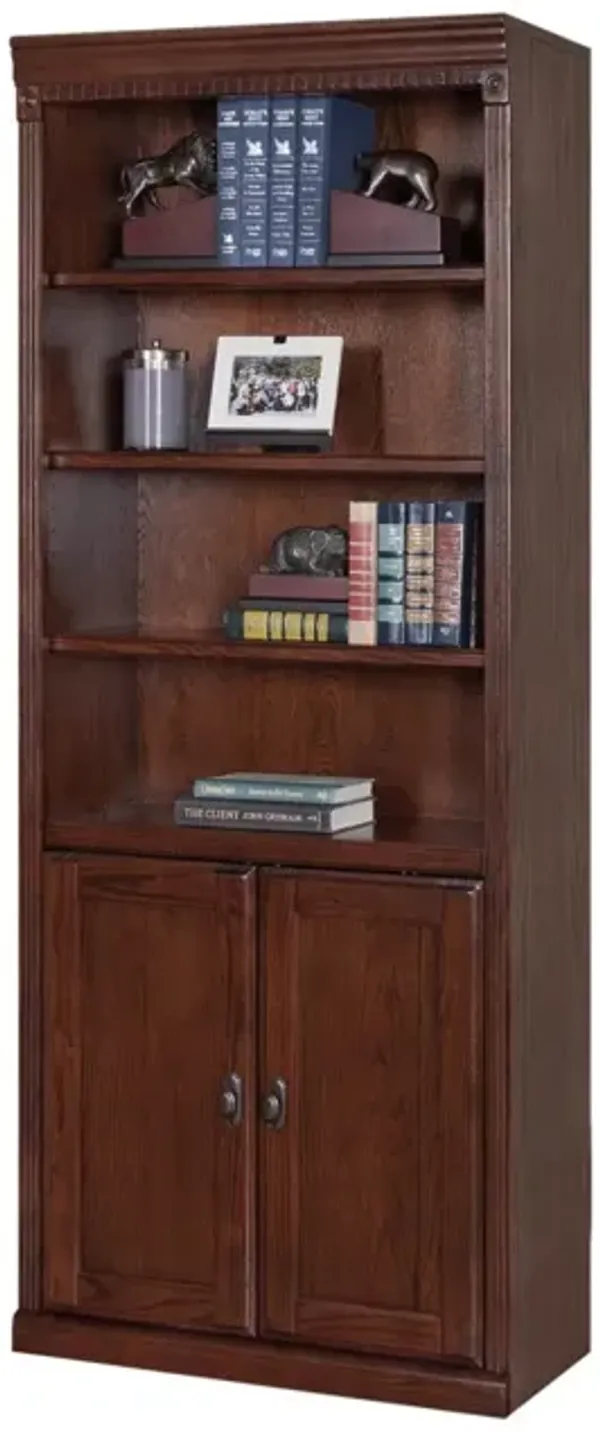 Martin Furniture Vintage Vignette Classic Cabinet Bookshelf with Enclosed Storage