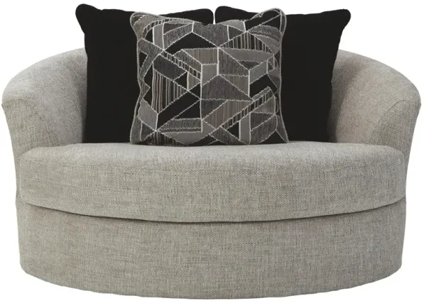 Ashley Megginson Oversized Barrel Swivel Chair Storm