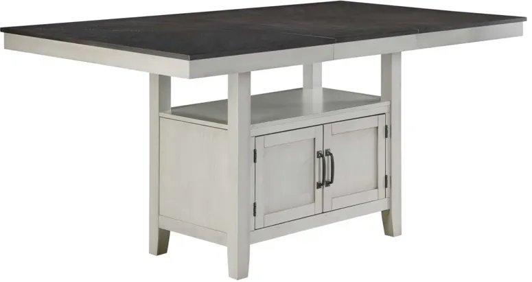 HYLAND 80 INCH COUNTER HEIGHT TABLE WITH 20 INCH LEAF