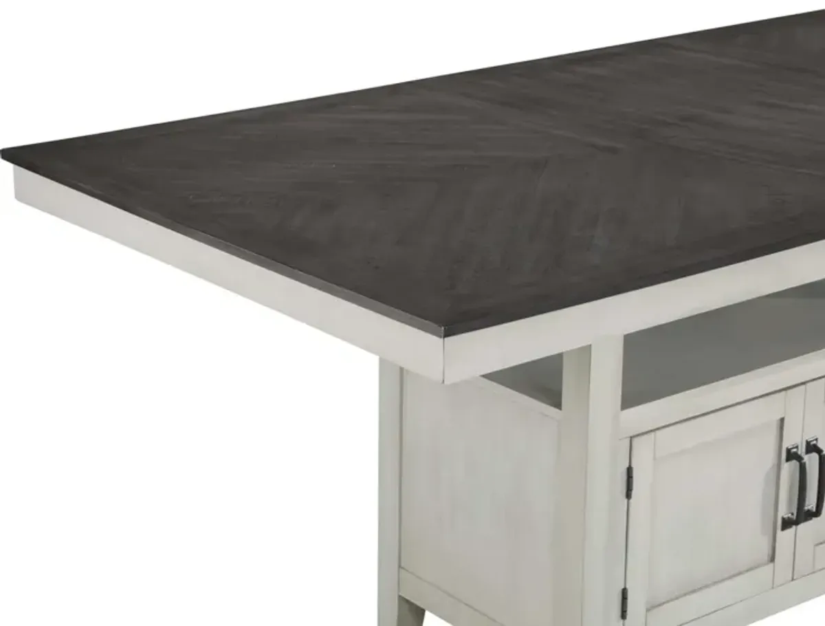 Steve Silver Hyland Two-Tone Stone Gray & Charcoal 80 Counter-Height Table