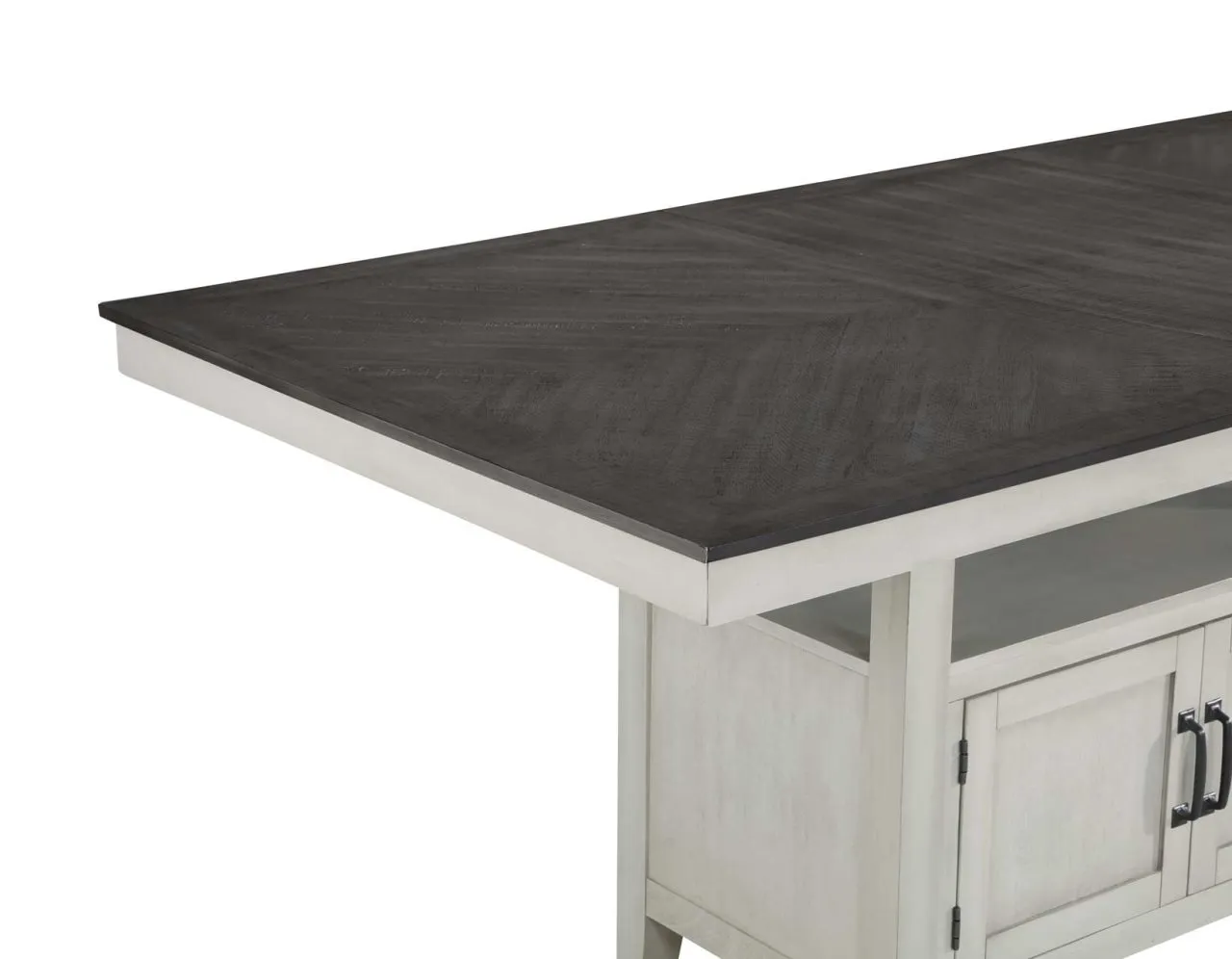 HYLAND 80 INCH COUNTER HEIGHT TABLE WITH 20 INCH LEAF