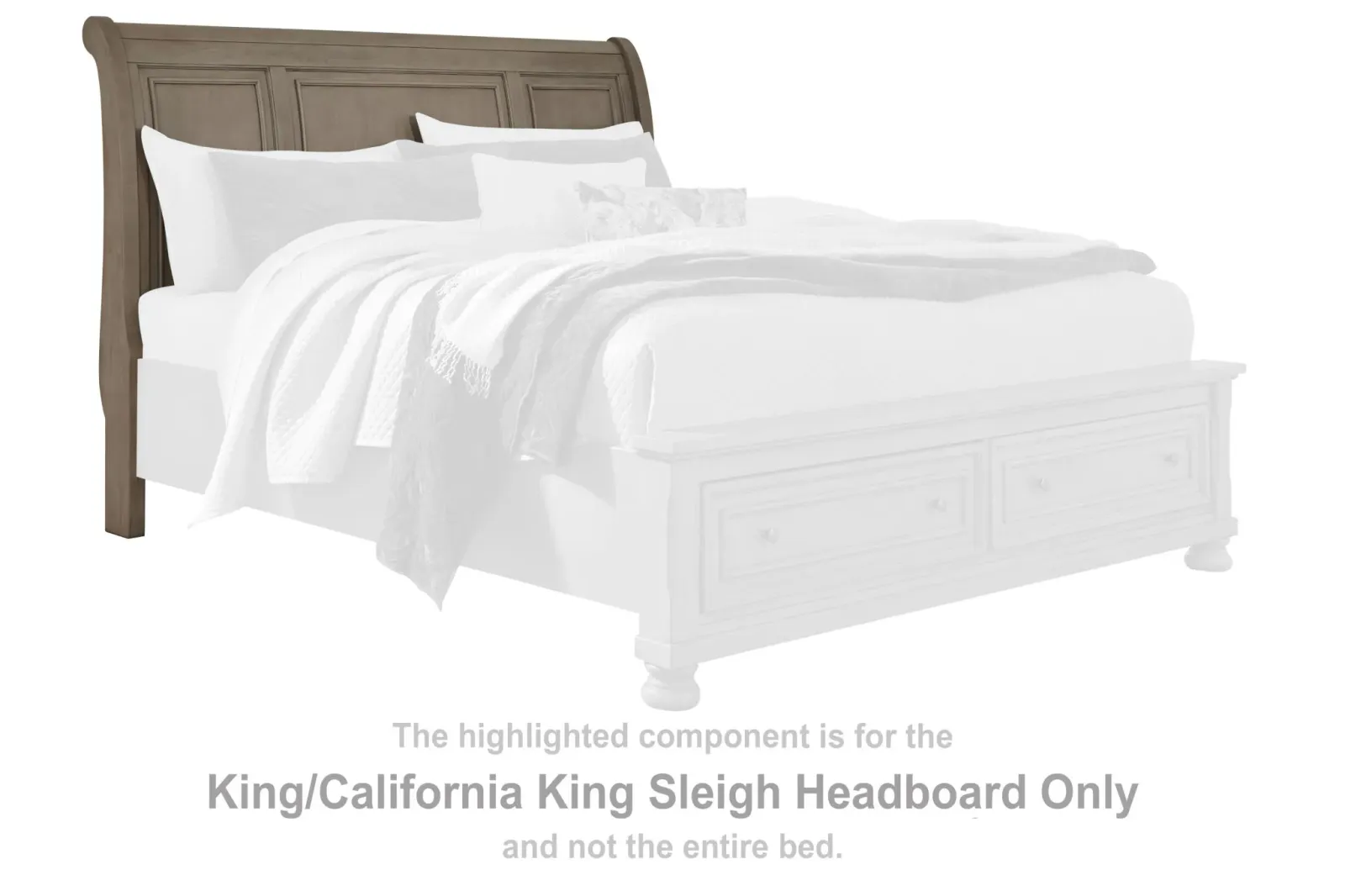 Ashley Lettner Sleigh Light Gray California King/King Headboard