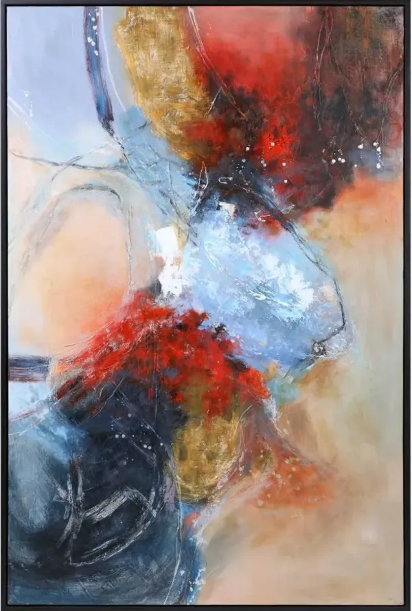 Uttermost Summer Sunset Red Abstract Wall Art