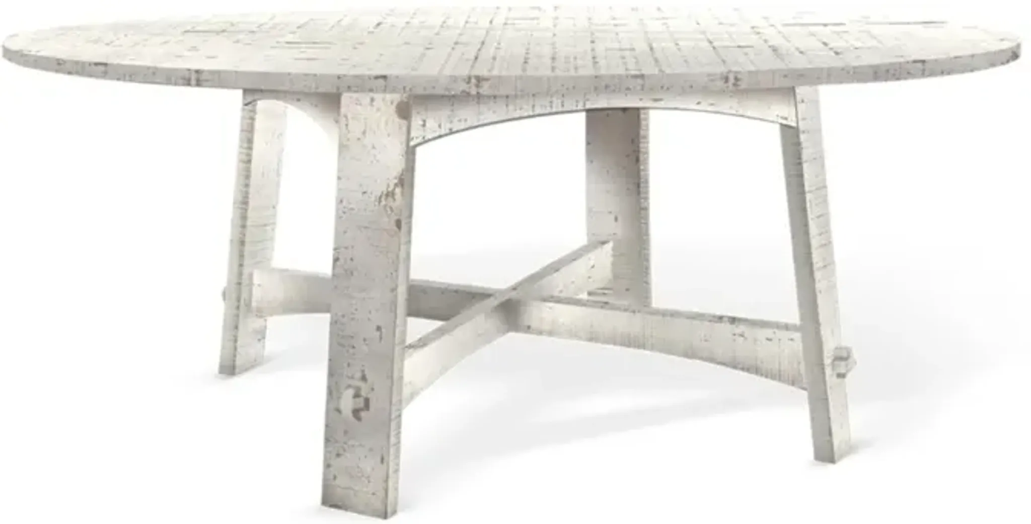 Marina White Sand 54 Inch Round Dining Table Hudsons Furniture Mattress ...