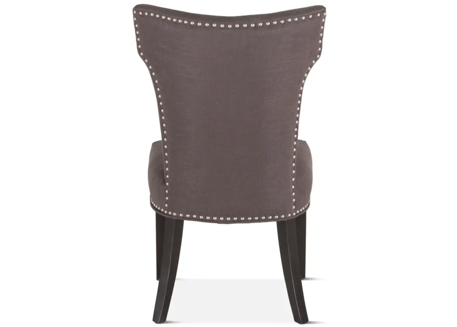 UPHOLSTERED SEATING DINING CHAIR DARK GRAY LINEN