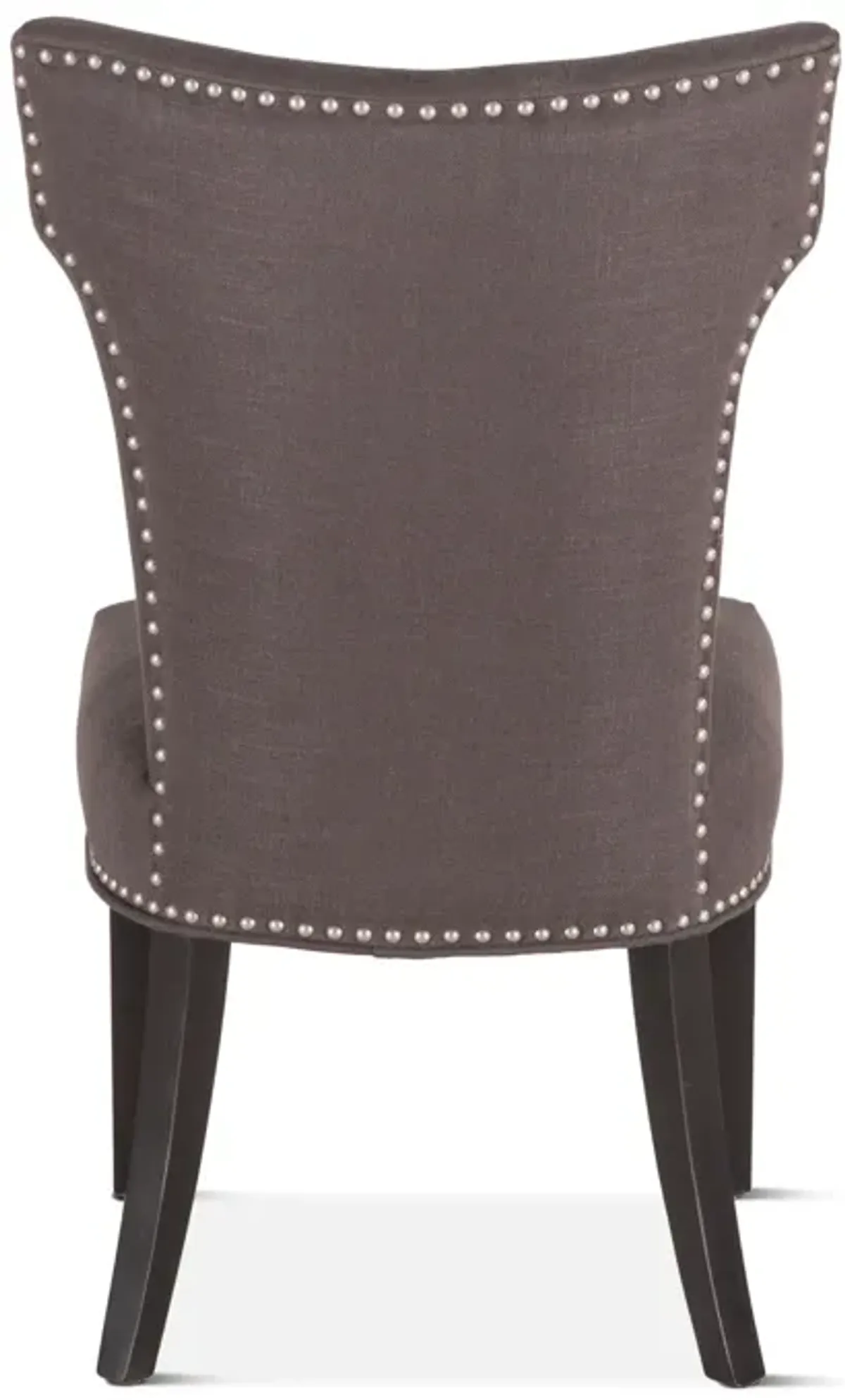 UPHOLSTERED SEATING DINING CHAIR DARK GRAY LINEN