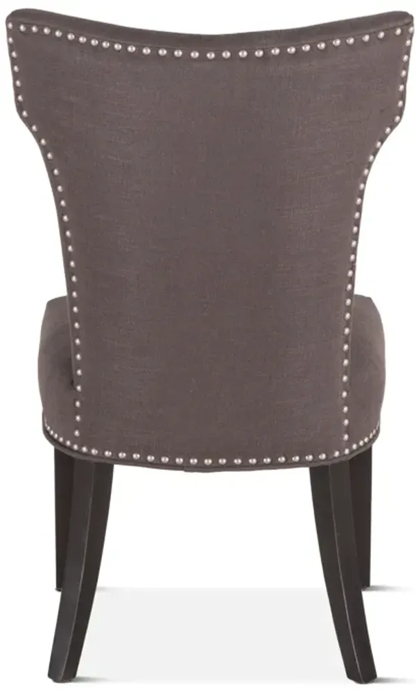 Home Trends Design Upholstered Seating Dining Chair Dark Gray Linen