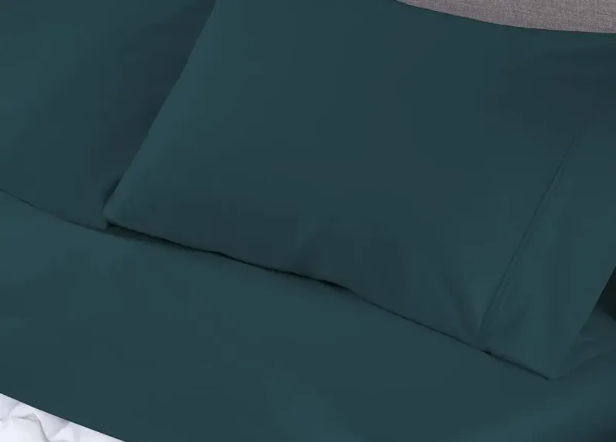 Bedgear Split King Deep Teal Hyper Cotton Sheet Set