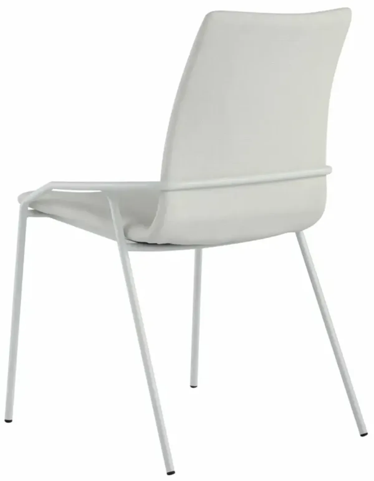 ALICIA WHITE CONTEMPORARY WHITE UPHOLSTERED SIDE CHAIR