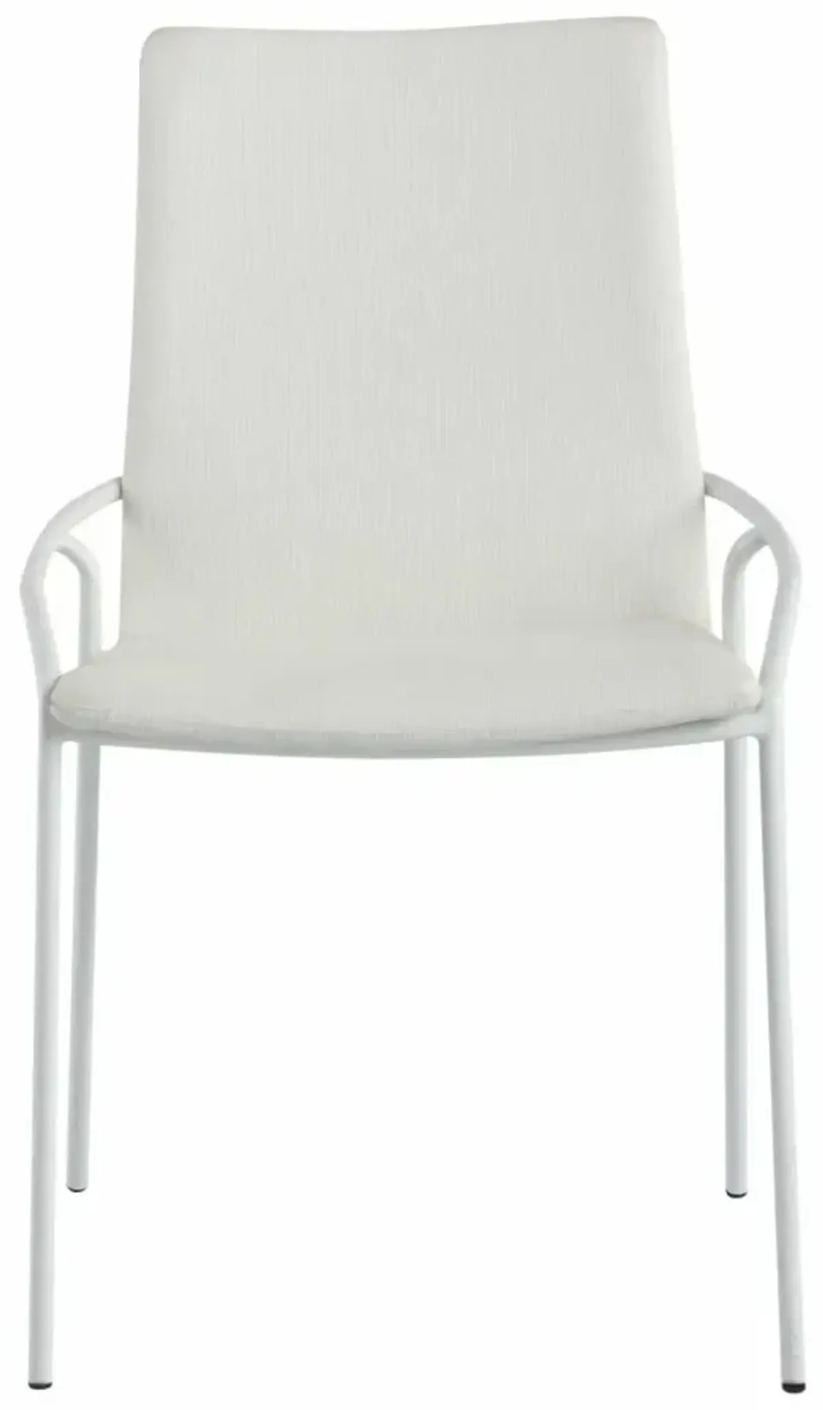 ALICIA WHITE CONTEMPORARY WHITE UPHOLSTERED SIDE CHAIR