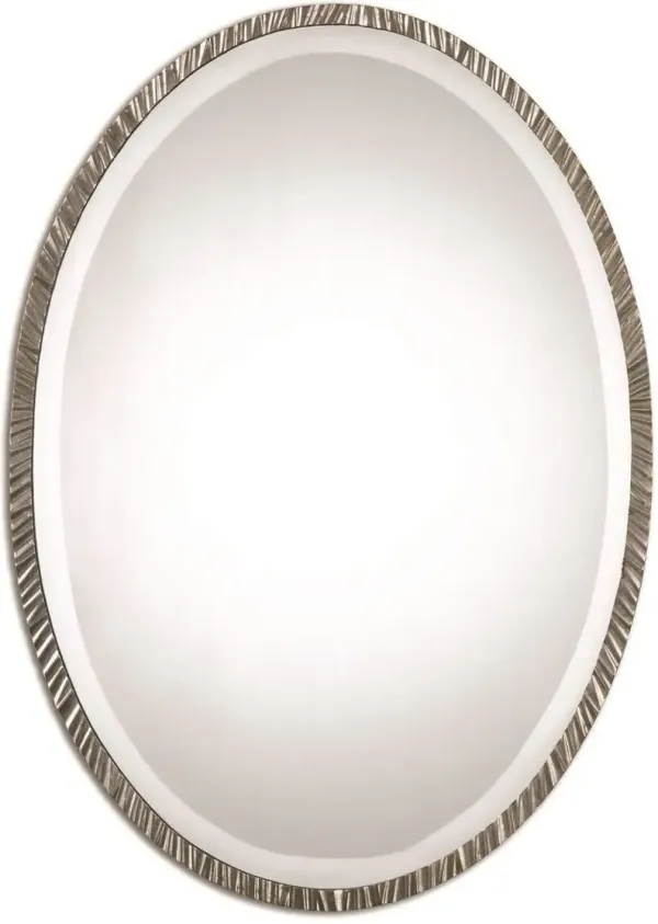 Uttermost Annadel Polished Nickel Oval Wall Mirror