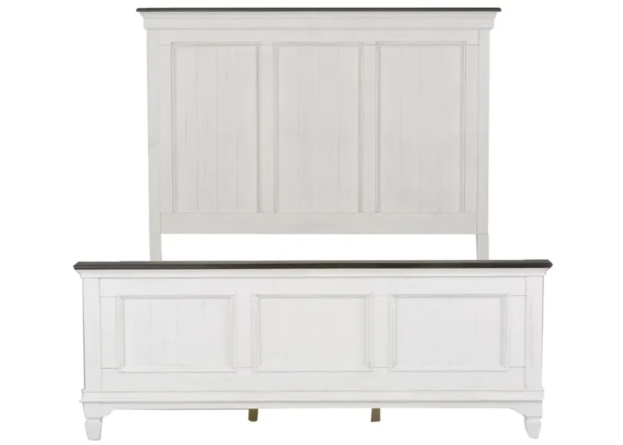 KING PANEL BED DRESSER & MIRROR CHEST NIGHT STAND - ALLYSON PARK