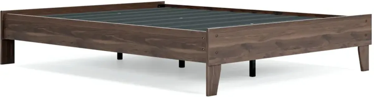 Ashley Calverson Mocha Queen Platform Bed