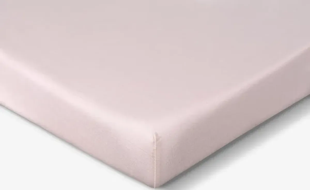 LIGHT PINK HYPER-LINEN PERFORMANCE CRIB SHEET