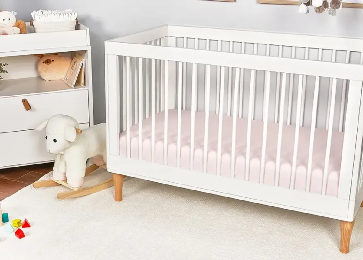 Bedgear Light Pink Hyper-Linen Performance Crib Sheet