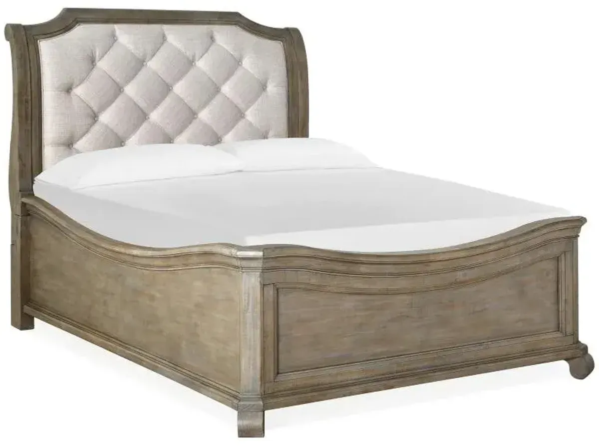 Magnussen Wood Sleigh Bed Upholstered Tinley Park King Headboard