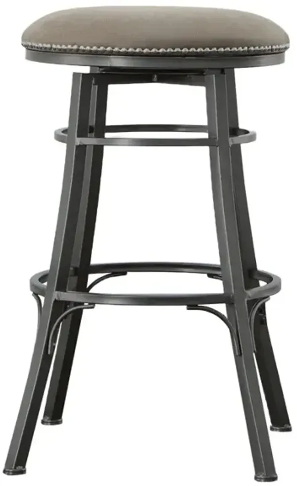 Steve Silver Bali Commercial Grade 30-Inch Gray Leatherette Swivel Barstool