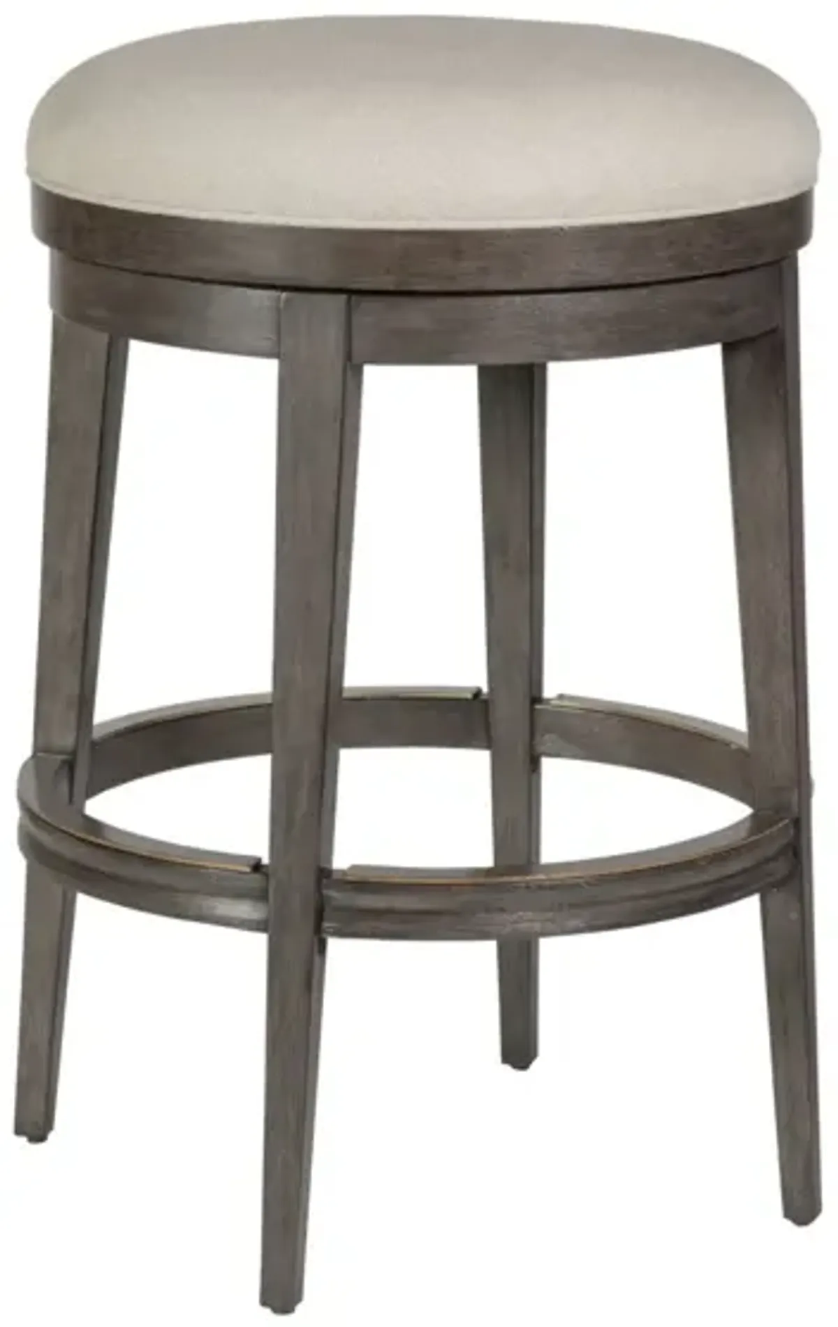 Artistica Home by Lexington Cohesion Program Cecile 30.75 Inch Backless Swivel Wood Bar Stool Dark Brown/Beige