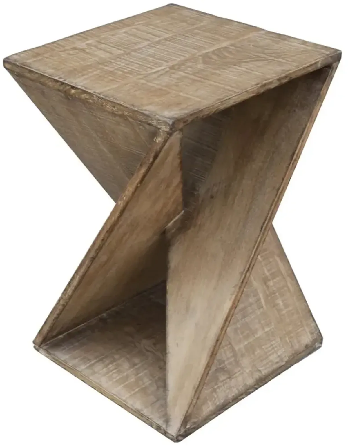 ANTIQUE NATURAL TWIST SIDE TABLE