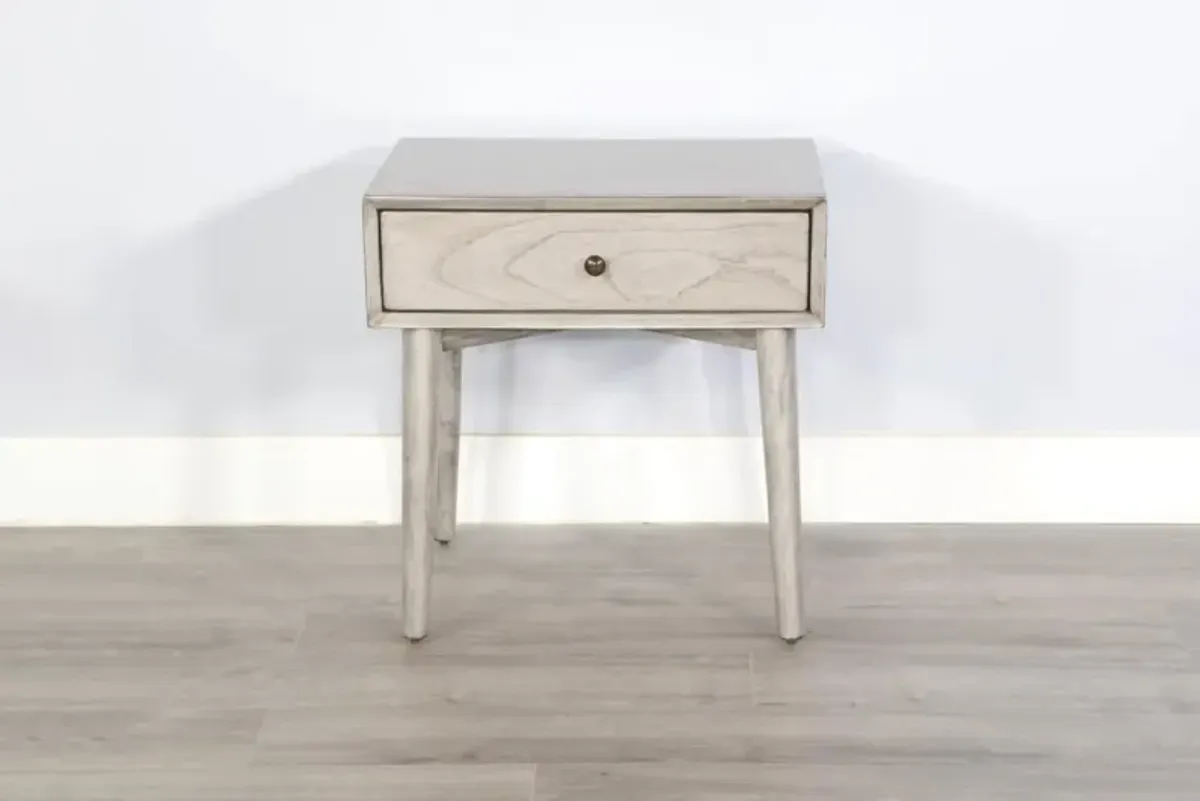 Sunny Designs American Modern Grey Nightstand with One Drawer