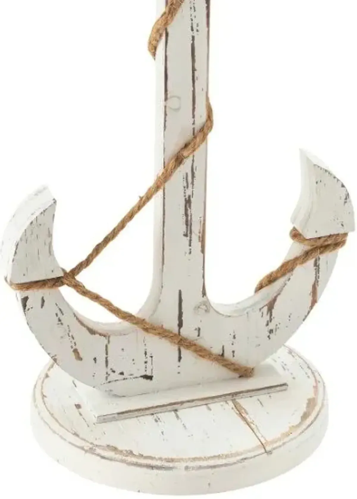 Crestview Harbor Round Anchor Table Distressed White