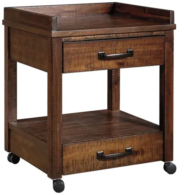 Ashley Baldridge Rustic Brown Printer Stand