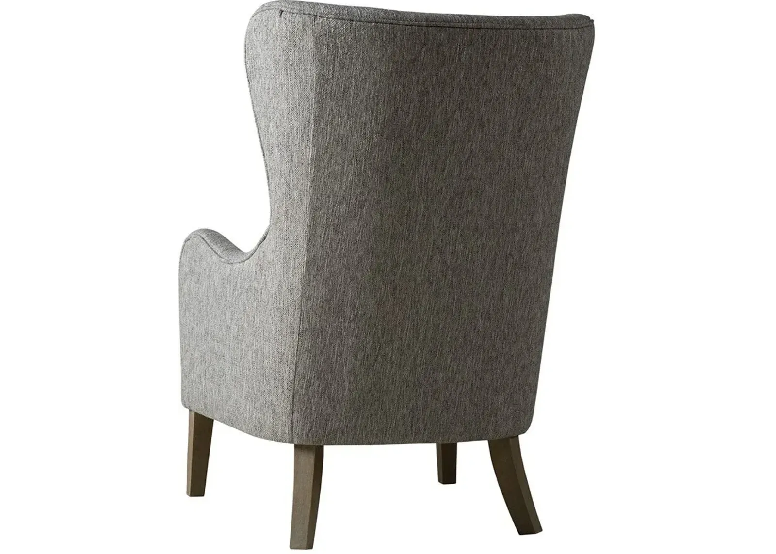 MADISON PARK GREY ARIANNA SWOOP WING CHAIR