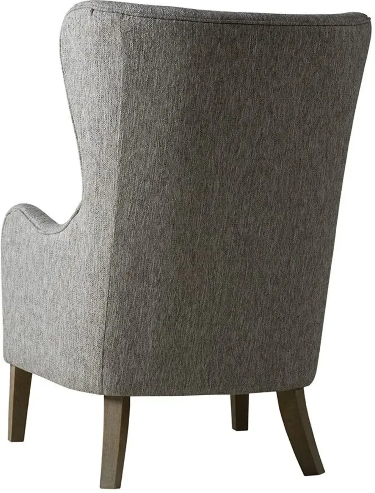 MADISON PARK GREY ARIANNA SWOOP WING CHAIR