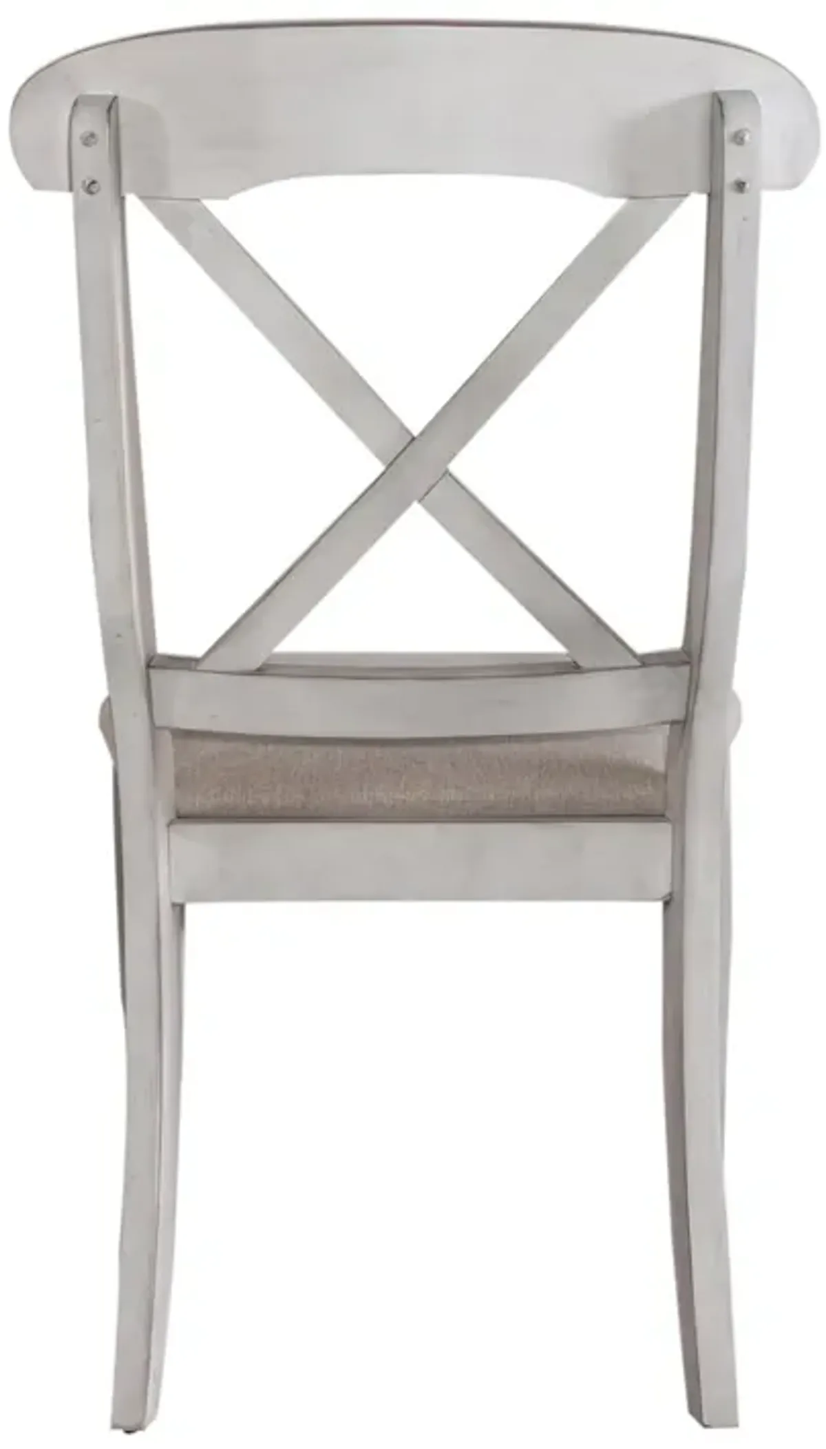 Liberty Furniture Ocean Isle Antique White/Grey Upholstered X-Back Side Chair