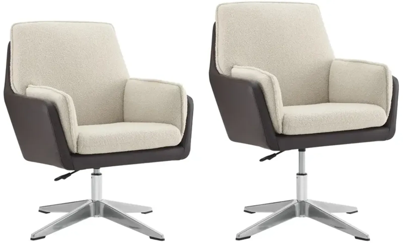 Linon Marion Swivel Chair Brown Natural