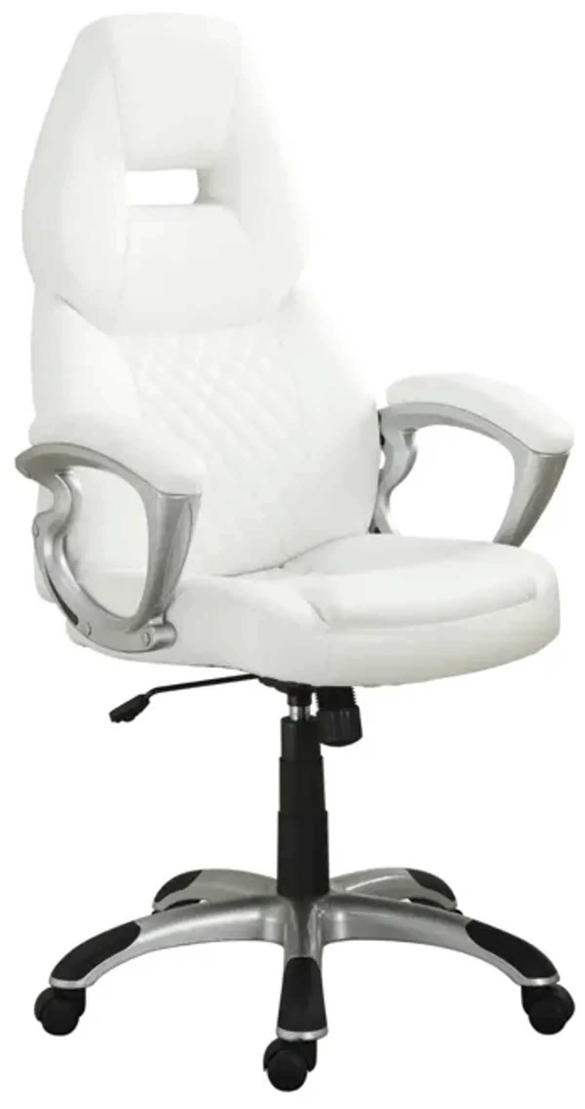 Coaster Bruce Upholstered Adjustable Home Office Desk Chair White