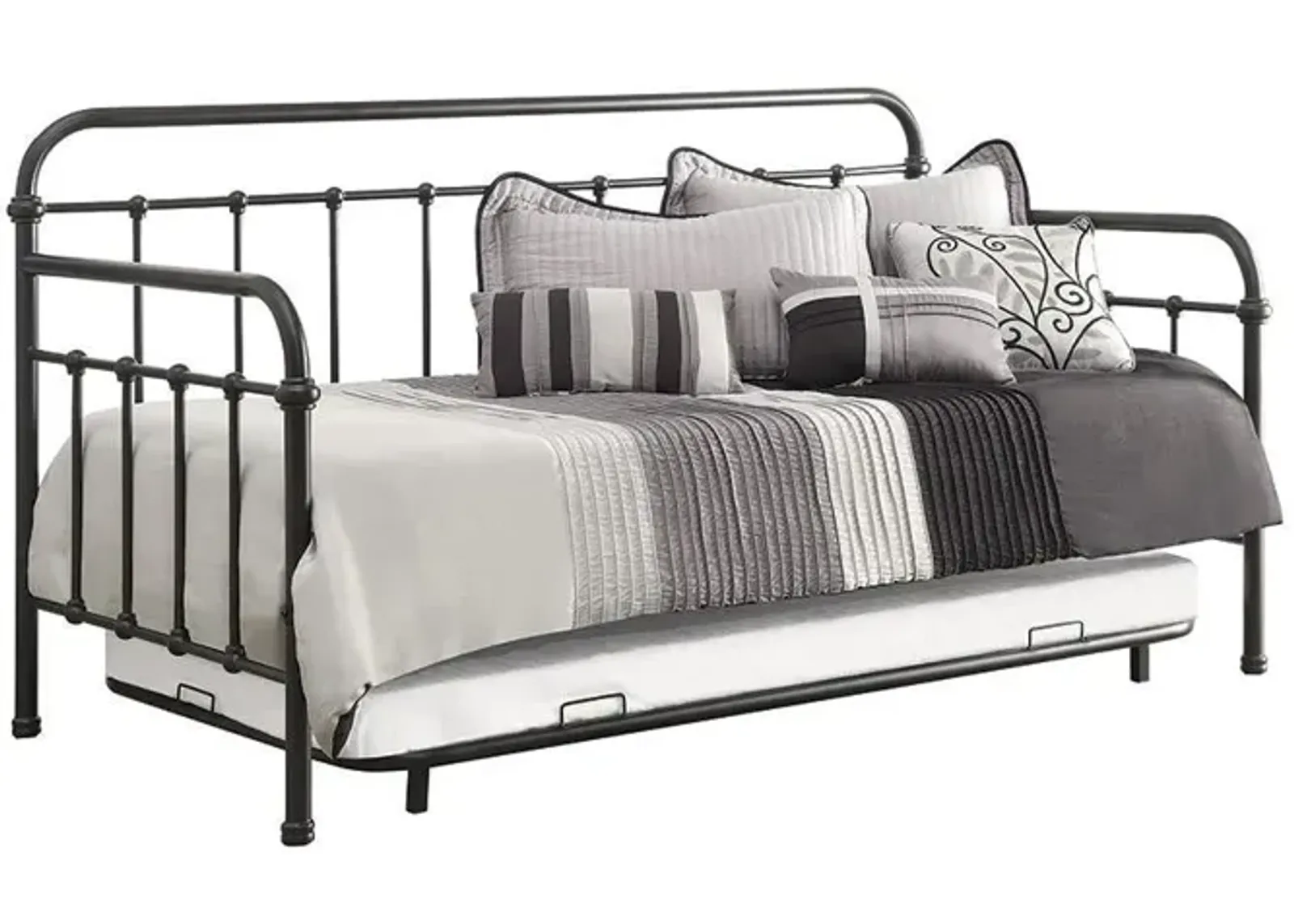 Coaster Livingston Metal Twin Daybed with Trundle Dark Bronze