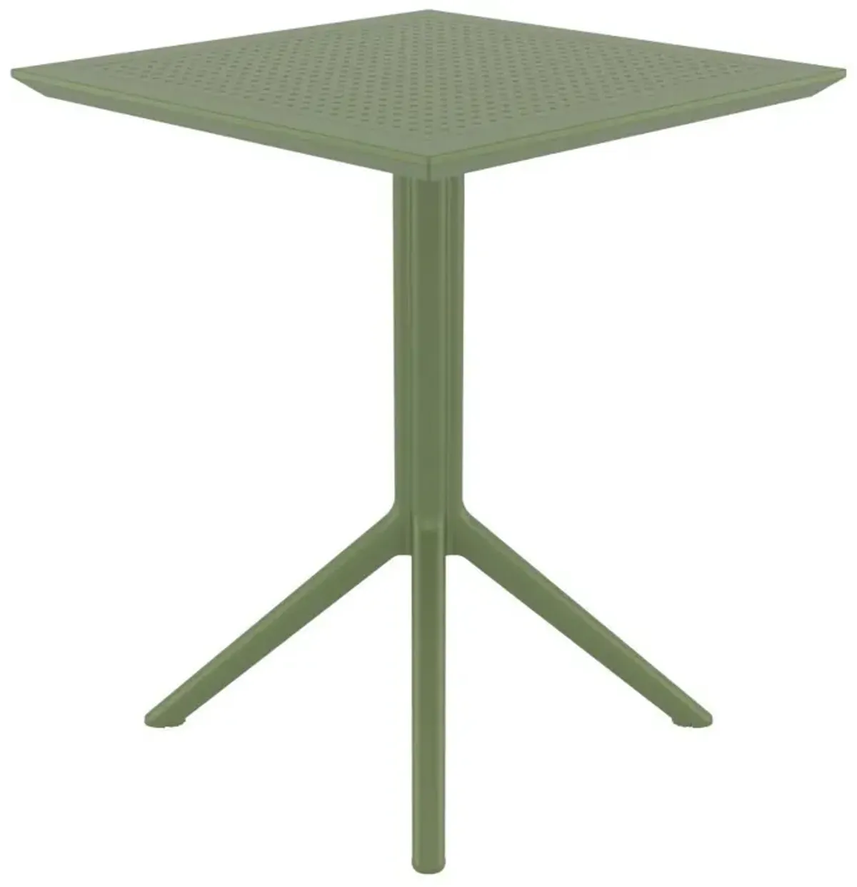 Compamia 24 Inch Outdoor Sky Square Folding Table Olive Green