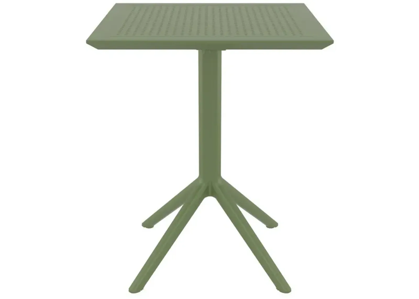 Compamia 24 Inch Outdoor Sky Square Folding Table Olive Green