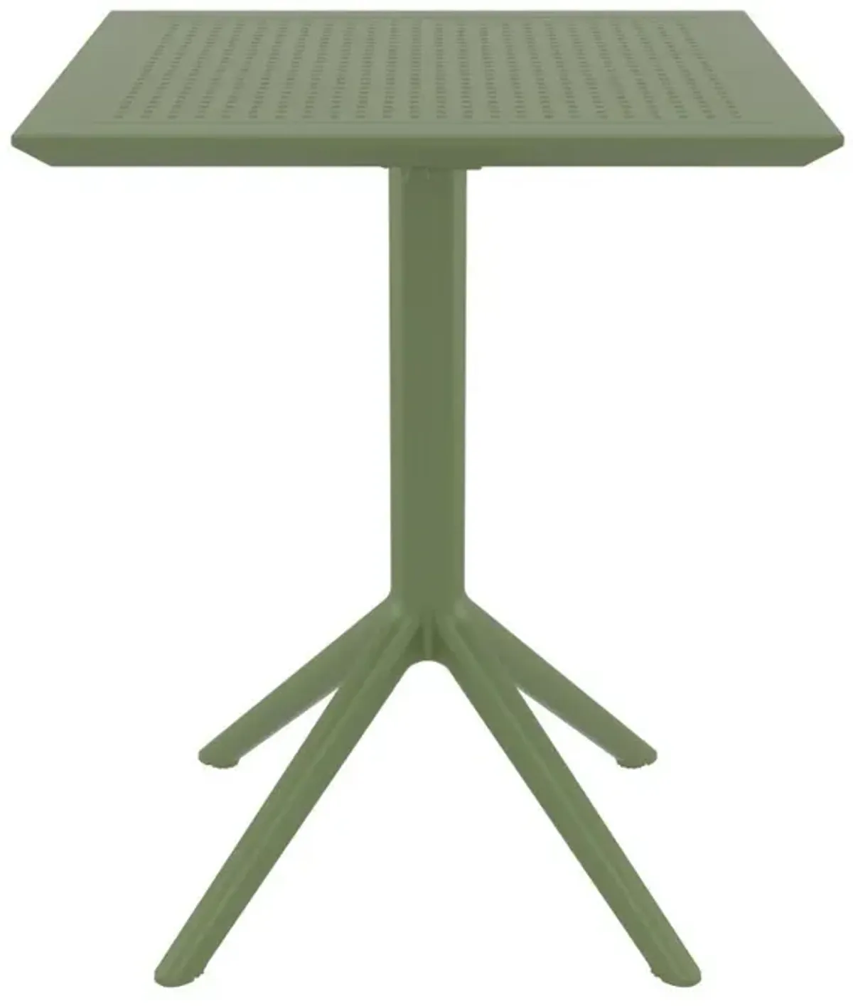 Compamia 24 Inch Outdoor Sky Square Folding Table Olive Green