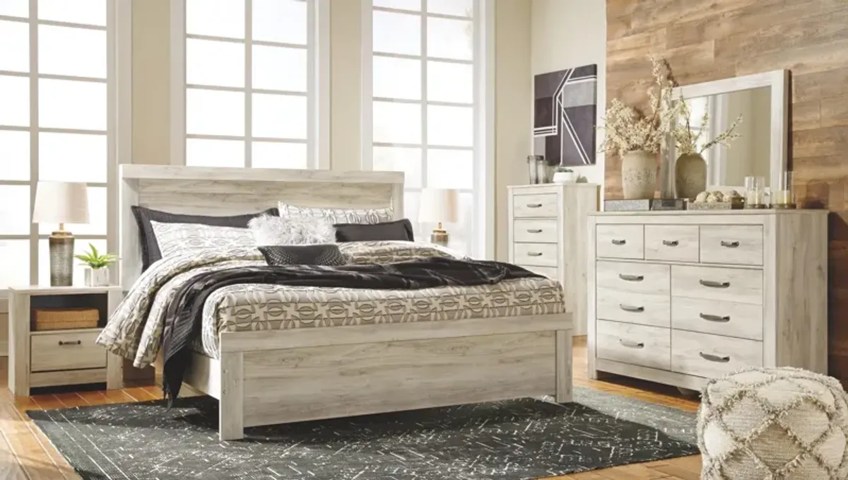 Ashley Bellaby Whitewash King Panel Bed