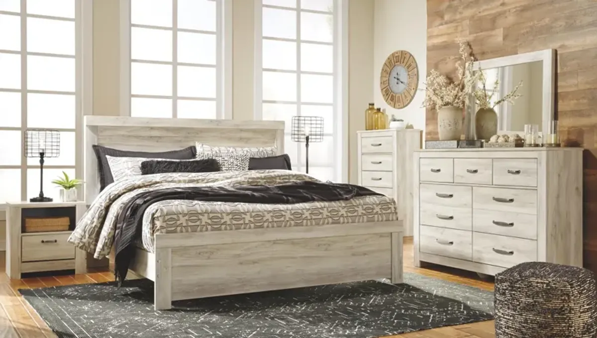 Ashley Bellaby Whitewash King Panel Bed